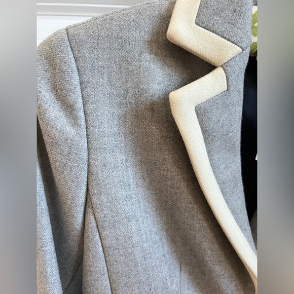 J. Crew Lexington Wool Blazer Classic Sz 0 gray with white tipped - Picture 4 of 8